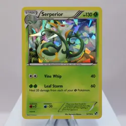 Pokemon TCG - Serperior 5/114 Black & White Holo Rare - EXC - Image 2