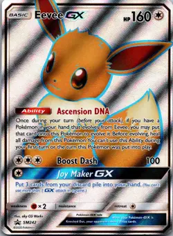 Pokemon TCG: Eevee GX SM242 Sun & Moon Promo Full Art Ultra Rare JAY - Image 1