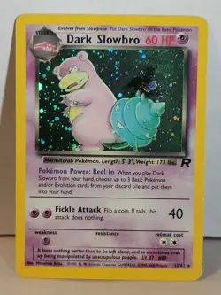 Dark Slowbro Team Rocket Set Holo Rare 12 12/82 Pokemon Tcg 2000 - Image 1