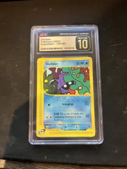 2002 Pokemon Expedition Shellder Reverse Holo 129/165 CGC PRISTINE 10 *POP 7* - Image 1