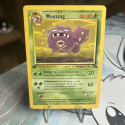 Fossil Weezing #45/62 First Edition Pokemon - Image 1