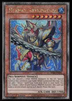 Yugioh Mermail Abyssmegalo RA04-EN191 1st Edition Quarter Century Secret Rare NM - Image 1