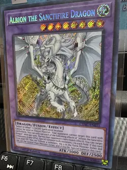 Yugioh Albion The Sanctifire Dragon CYAC-EN035 Secret Rare 1st Edition NM TCG - Image 3