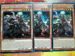 Yugioh Albaz the Ashen X3 Prismatic Secret MP23-EN122 1st Near Mint Playset - Image 1