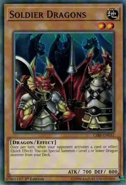 Soldier Dragons - CIBR-EN032 - Common - 1st Edition x3 - Lightly Played - Image 1