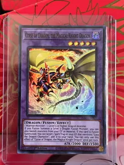 Yugioh Curse of Dragon the Magical Knight Dragon - 1st Super Rare NM Single Card - Image 1