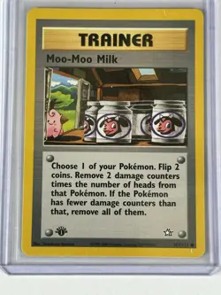 1st Edition Neo Genesis - Moo-Moo Milk 101/111 - Pokemon Trainer Card - Image 1
