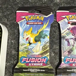 Fusion Strike Sealed Sleeved Pokemon Booster Card Artset Art Set - 4 Total Packs - Image 5