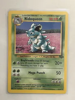 1999 POKEMON TCG Nidoqueen Jungle 23/64 Rare Vintage Card WOTC LP - Image 1