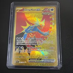 Pokemon TCG Roaring Moon EX Gold Hyper Rare Card Paradox Rift 262/182 - Image 1