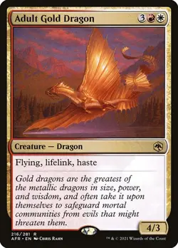 Adult Gold Dragon Regular - Adventures In The Forgotten Realms MTG-NM - Image 1