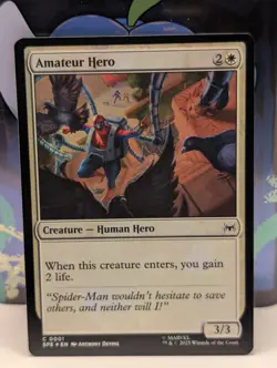Amateur Hero (FOIL) - 0001 - Marvel's Spider-Man - MTG - NM - Image 1