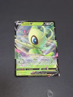 Pokemon TCG Celebi V 001/202 Sword & Shield Base Set Ultra Rare Holo NM - Image 1
