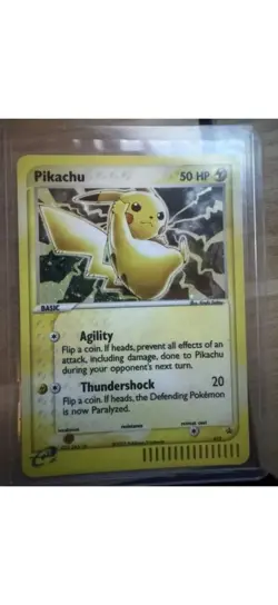 Pikachu Black star Promo Holo 2003 E-Reader LP Pokemon TCG #012 - Image 1