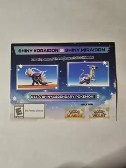 Pokemon Scarlet and Violet: Gamestop Shiny Miraidon OR Koraidon Code UNSCRATCHED - Image 1