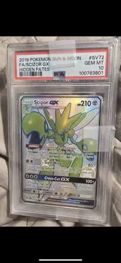 2019 Pokemon TCG Sun & Moon Hidden Fates - Scizor GX - SV72/SV94 PSA 10 GEM MT - Image 1
