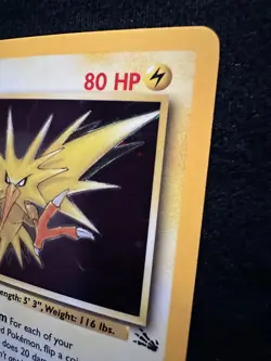 Pokemon TCG | Zapdos 1st Edition Holo Rare *HOLO ERROR* | 15/62 Fossil | NM-LP - Image 3