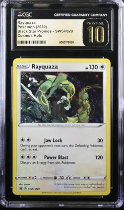 Pokemon Rayquaza Black Star Promo SWSH029 2020 CGC PRISTINE 10 - Image 1