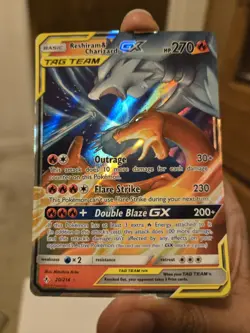 Reshiram and Charizard Tag Team GX Ultra Rare Card 20/214 - Image 1
