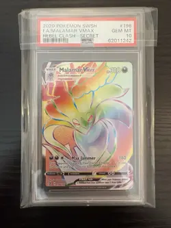 Malamar VMAX 198/192 Pokemon Rebel Clash Rainbow Secret Rare PSA 10 - Image 1