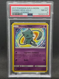 2017 PSA 8 NM-MT Pokemon Shining Mew 40/73 Shining Legends Holo - Image 1