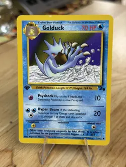 Pokemon TCG Golduck Fossil 35/62 Regular 1st Edition Uncommon Card - Image 1