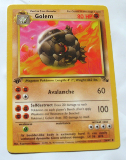 Golem 1st Edition 36/62 Pokemon TCG WOTC Base Set Fossil-LP~FREE SHIPPING - Image 1