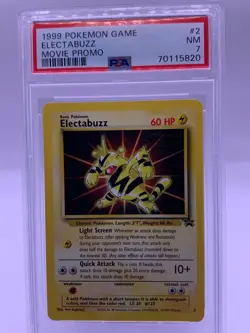 1999 Pokemon Movie Black Star Promo #2 Electabuzz PSA 7 NEAR MINT - Image 1