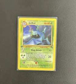 Pokemon TCG Golbat Fossil Card 34/62 1st Edition Uncommon, Near Mint Condition - Image 1