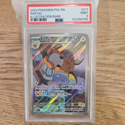 Pokemon Paldea Evolved Raichu 211/193 Illustration Rare PSA 9 MINT - Image 1