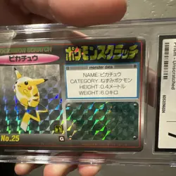 Pokemon Scratch Card Pikachu No. 25 Holo Tomy Japanese Graded CGC 7 NM 🔥 - Image 3