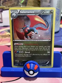 2012 POKEMON DRAGON VAULT SET SALAMENCE COSMOS HOLO CARD 8/20 - Image 1