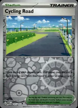 Cycling Road Reverse Holo NM 157/165 Scarlet & Violet 151 Pokemon Card - Image 1