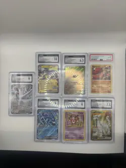 Lot Of 7 Graded Pokemon Cards, PSA 7, CGC - Pokemon TCG - Image 1
