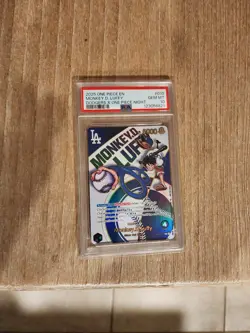 Monkey D. Luffy Dodgers x One Piece Card PSA 10 Gem Mint - Image 1