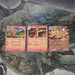 Pokemon Charmander Charmeleon Charizard SVP 161 Cosmos 004 005 Promo Set Holo - Image 1