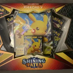 Pokemon TCG - Shining Fates Pikachu V Collection Box - NEW FACTORY SEALED - Image 1