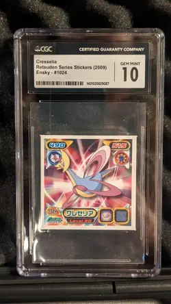 POP 1!! Cresselia #1024 2009 Pokemon Amada Ensky Sticker CGC 10 - Image 1