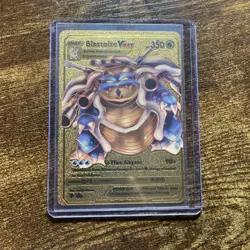 Pokemon Blastoise Vmax G-Max Geyser HP 350 English Gold Foil Fan Art NM - Image 1