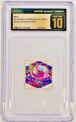 2017 MEW Pokemon Sun & Moon Battle Pieces CGC Pristine 10! Only 7 in the world!! - Image 1
