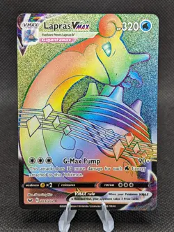 Pokemon TCG - Lapras Sword & Shield Base Set 203/202 Holo Secret Rare NM to M - Image 2