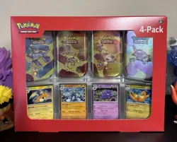 Pokemon Scarlet & Violet 151 Mini Tins 4 Pack Sealed Sam’s Club -In Hand! PACK#1 - Image 1