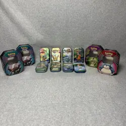 Empty Pokemon Tins Mini Tins Lot Darkrai Pikachu Squirtle Charmander Eevee - Image 1