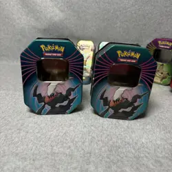 Empty Pokemon Tins Mini Tins Lot Darkrai Pikachu Squirtle Charmander Eevee - Image 2