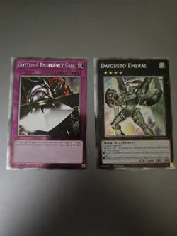Yu-Gi-Oh Misprint Platinum Secret Rare Daigusto Emerald Gottom's Emergency Call - Image 1