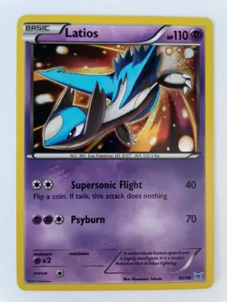 Latios 30/30 Holo Pokemon Card 2015 Latios & Latias Trainer Kit NM/MT - Image 1