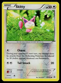 Pokemon Card Skitty 113/160 XY - Primal Clash Reverse Holo - Image 1
