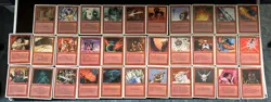 Vintage MTG Lot: 1995 4th Edition 32 DIFFERENT Red Cards No Dupes Light Play LP - Image 1