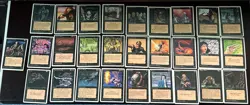 Vintage MTG Lot: 1995 4th Edition 28 DIFFERENT Black Cards No Dupes Light Play - Image 1