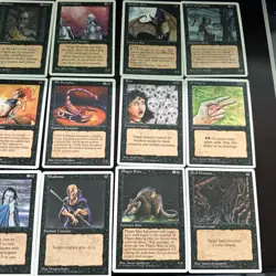 Vintage MTG Lot: 1995 4th Edition 28 DIFFERENT Black Cards No Dupes Light Play - Image 2